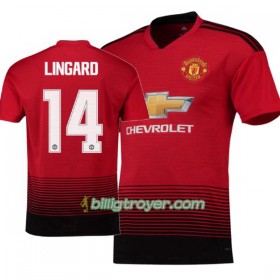 Billige Fotballdrakter Manchester United Jesse Lingard 14 Hjemmedraktsett 2018/19 Kortermet